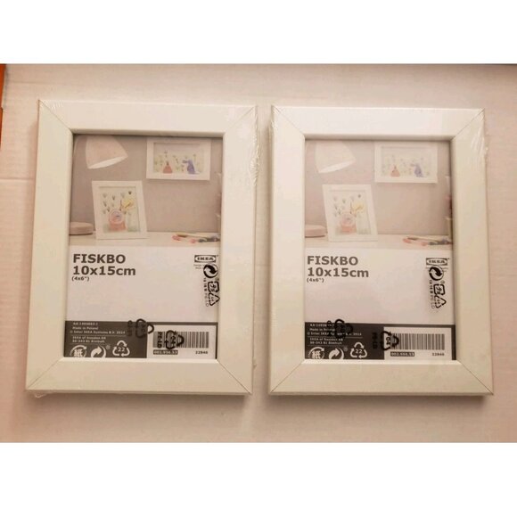 IKEA Other - 2-Pack IKEA FISKBO Frames White New 4x6 Picture Art Photo Frame Decor 002.956.53